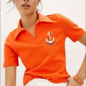 Anthropologie Maeve Newport Polo Top